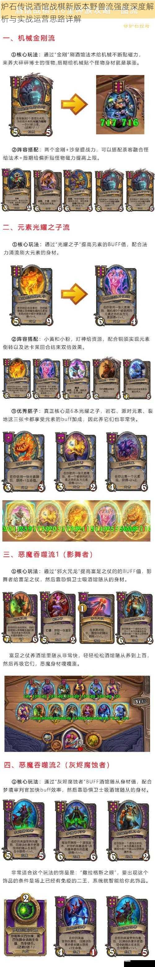 炉石传说酒馆战棋新版本野兽流强度深度解析与实战运营思路详解