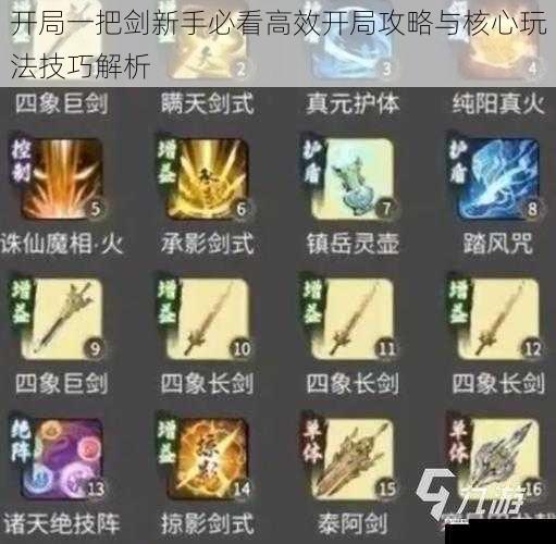 开局一把剑新手必看高效开局攻略与核心玩法技巧解析