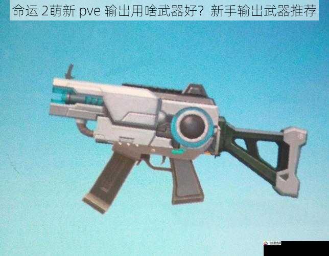 命运 2萌新 pve 输出用啥武器好？新手输出武器推荐