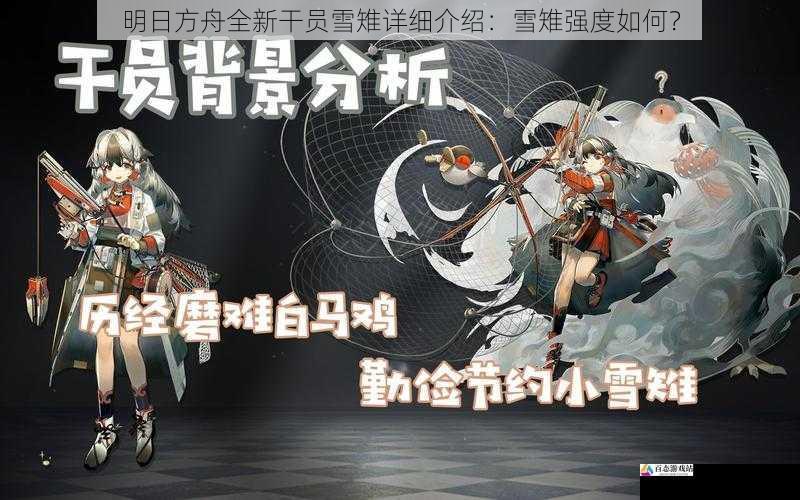 明日方舟全新干员雪雉详细介绍：雪雉强度如何？