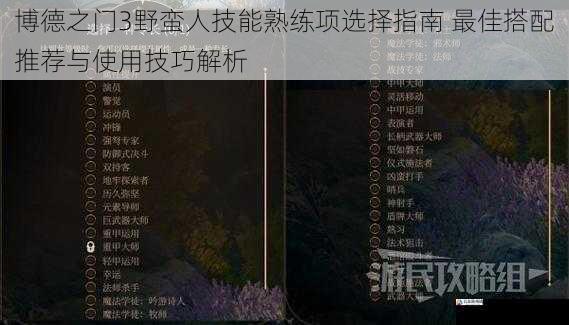 博德之门3野蛮人技能熟练项选择指南 最佳搭配推荐与使用技巧解析