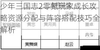 少年三国志2零氪玩家成长攻略资源分配与阵容搭配技巧全解析