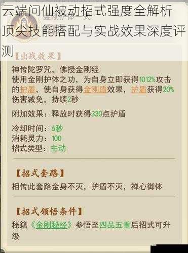 云端问仙被动招式强度全解析 顶尖技能搭配与实战效果深度评测