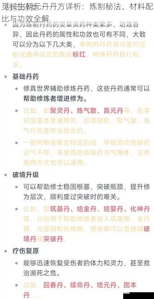 觅长生朝元丹丹方详析：炼制秘法、材料配比与功效全解