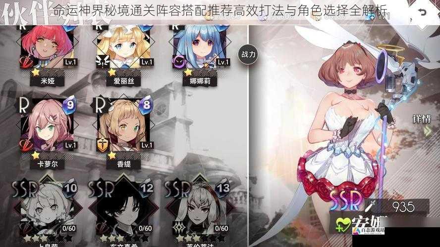 命运神界秘境通关阵容搭配推荐高效打法与角色选择全解析