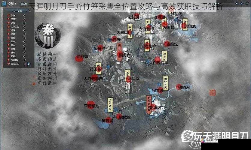天涯明月刀手游竹笋采集全位置攻略与高效获取技巧解析