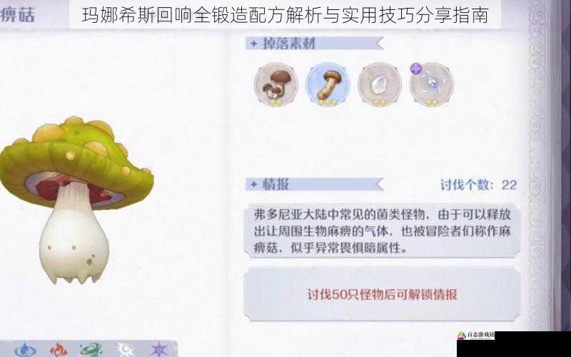 玛娜希斯回响全锻造配方解析与实用技巧分享指南