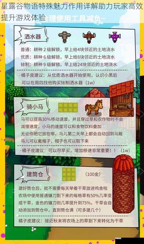 星露谷物语特殊魅力作用详解助力玩家高效提升游戏体验