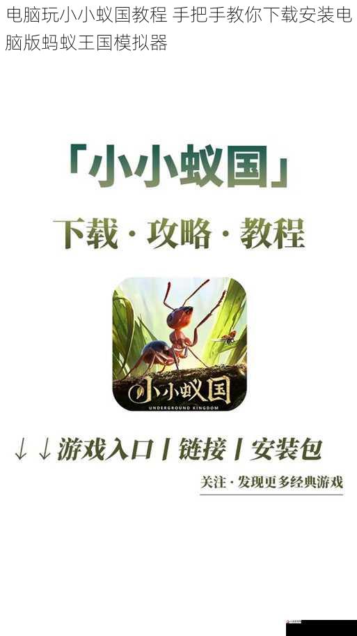 电脑玩小小蚁国教程 手把手教你下载安装电脑版蚂蚁王国模拟器