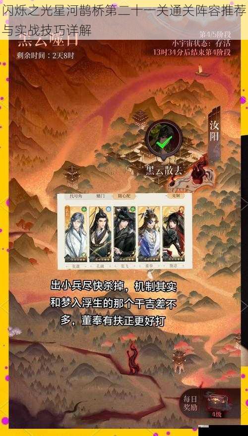 闪烁之光星河鹊桥第二十一关通关阵容推荐与实战技巧详解